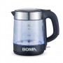 Электрочайник BOMA BM-1509, стеклянный, металлический, 1.7 л