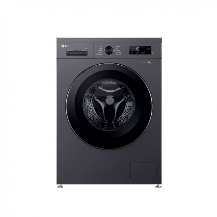 Стиральная машина LG F2Y1HS6J с паром 7 кг графитовый серый